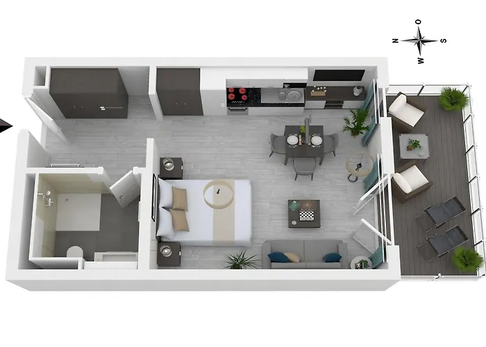 Kleine Strandmuschel Mit Suedbalkon *